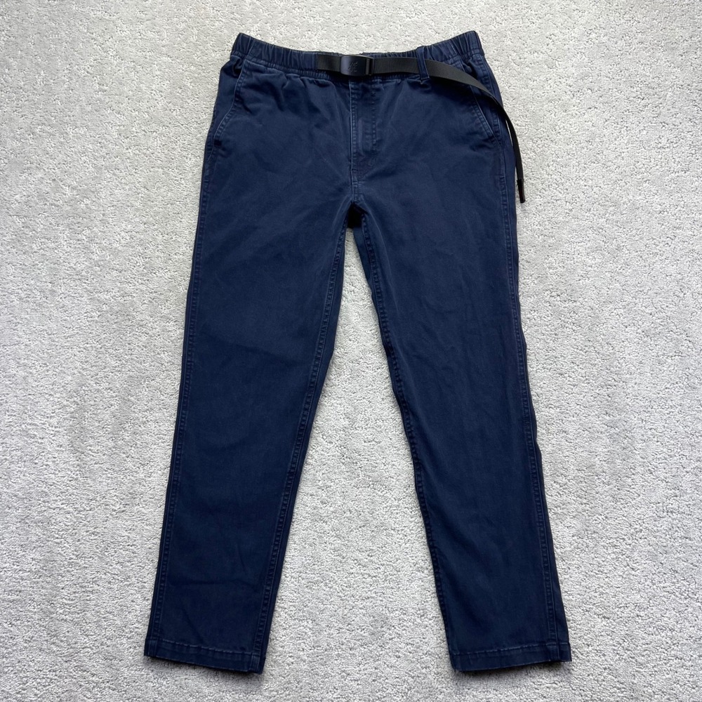 Gramicci Pants Womens Small Navy Blue Belted Tapered Cropped Stretch Climbing